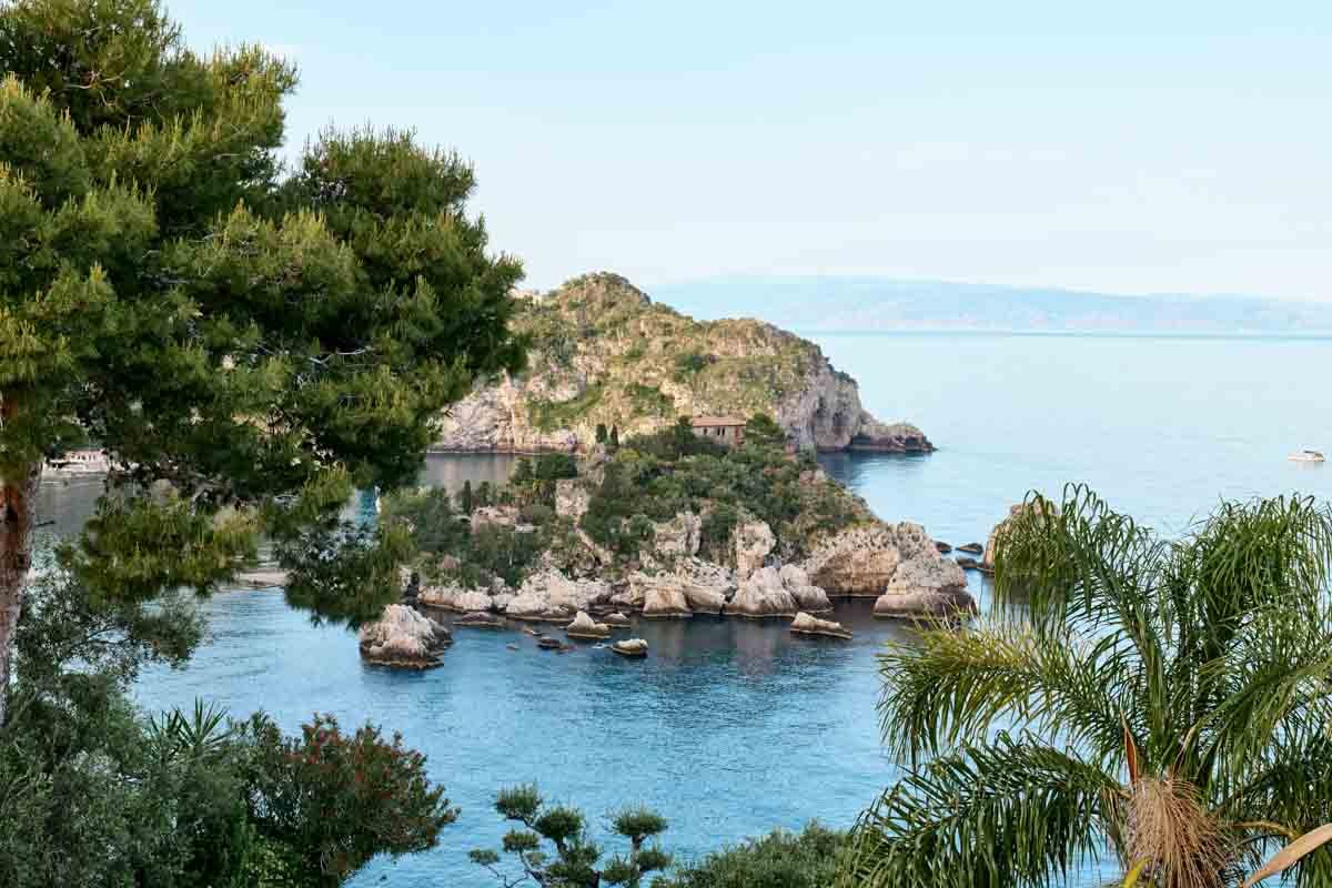 Isola Bella island near Taormina, Sicily, Italy Beautiful small